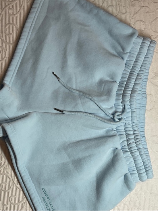 Comfrt Pants - Comfrt Collection pastel Edit Light Blue Pastel Drawstring Lounge Shorts. Med